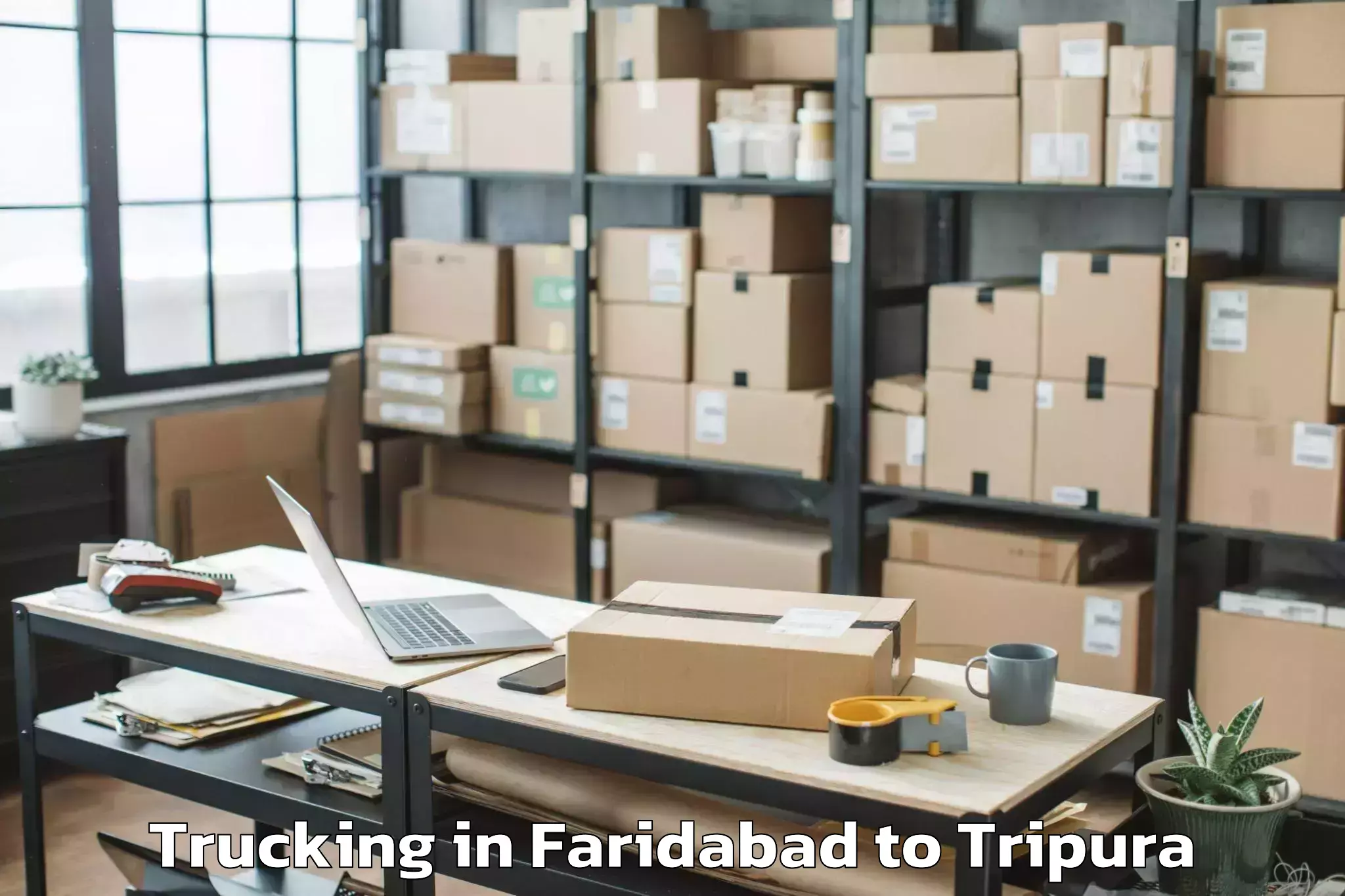 Efficient Faridabad to Kailashahar Airport Ixh Trucking